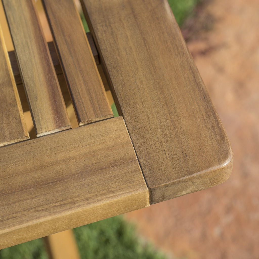 Natural 5-Piece Acacia Wood Outdoor Patio Dining Set