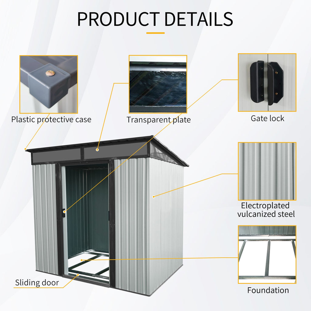 6ft x 5ft Outdoor Metal Storage Shed
