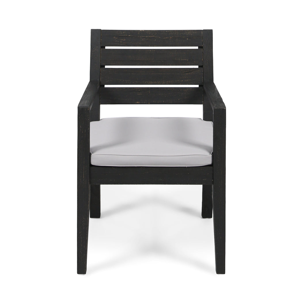 Outdoor 6-Seater Acacia Wood Dining Set with Bench