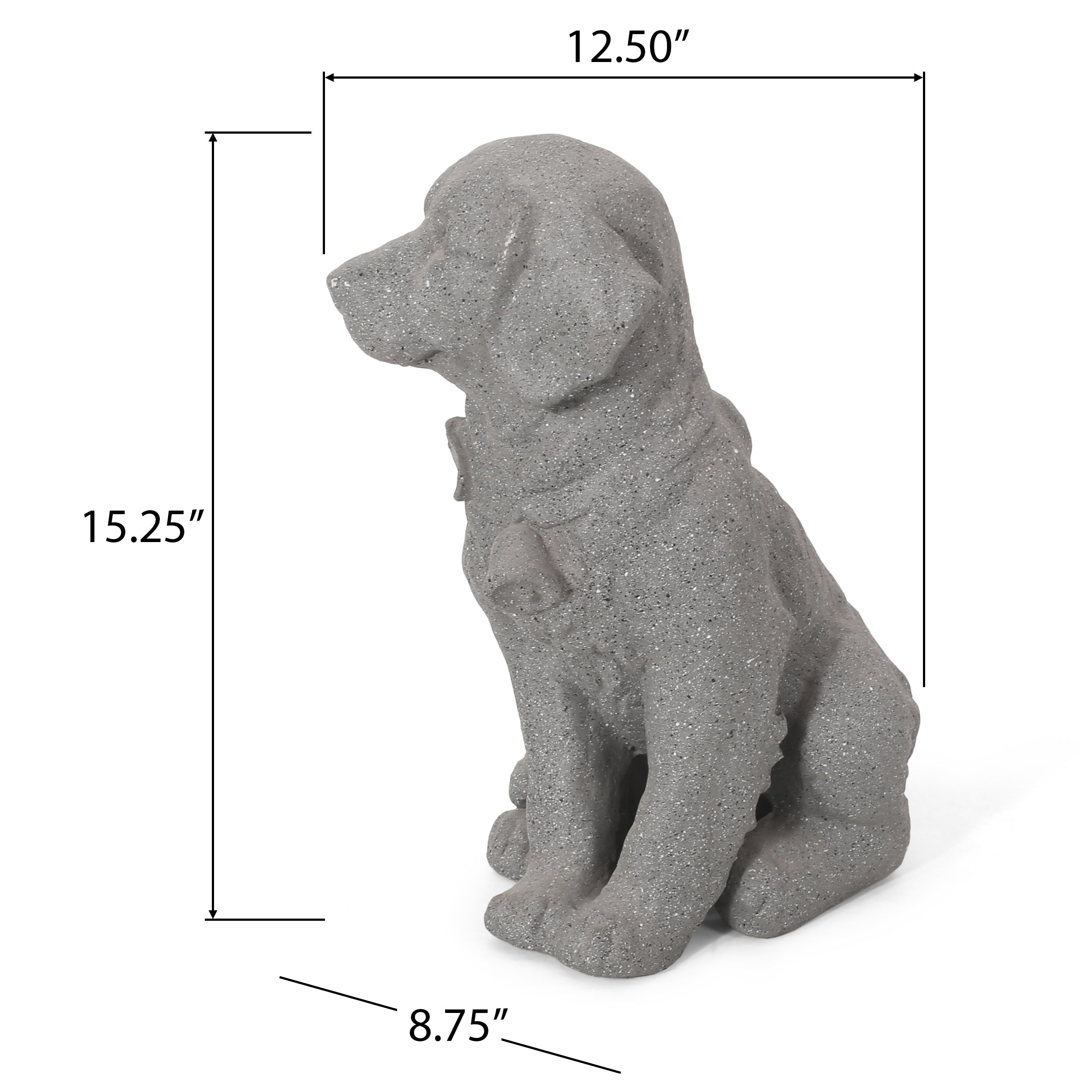 MGO Dog Statue - Outdoor Dog Statue in Stone