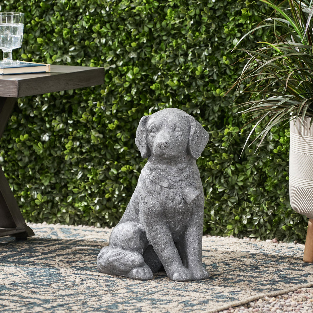 MGO Dog Statue - Outdoor Dog Statue in Stone