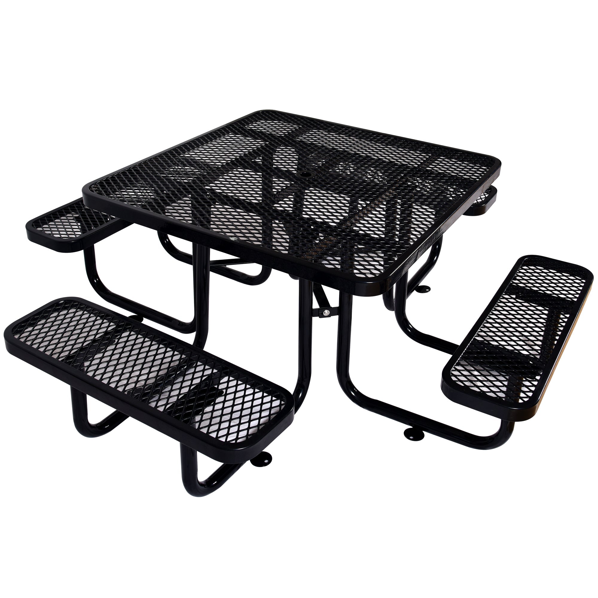 Square Outdoor Steel Picnic Table 46"