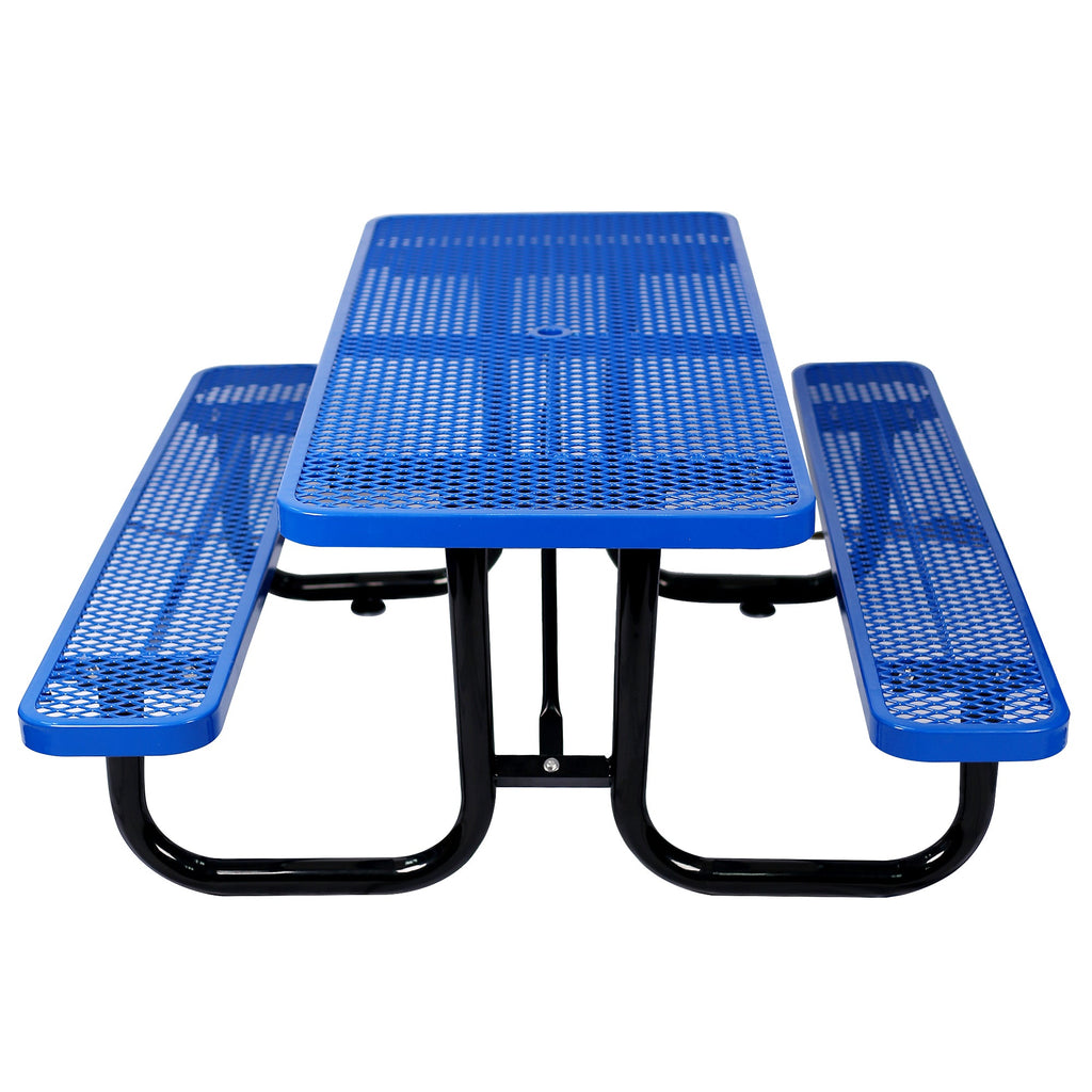 6 ft. Rectangular Outdoor Steel Picnic Table