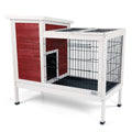 Two-Tier Wooden Indoor/Outdoor Rabbit Cage