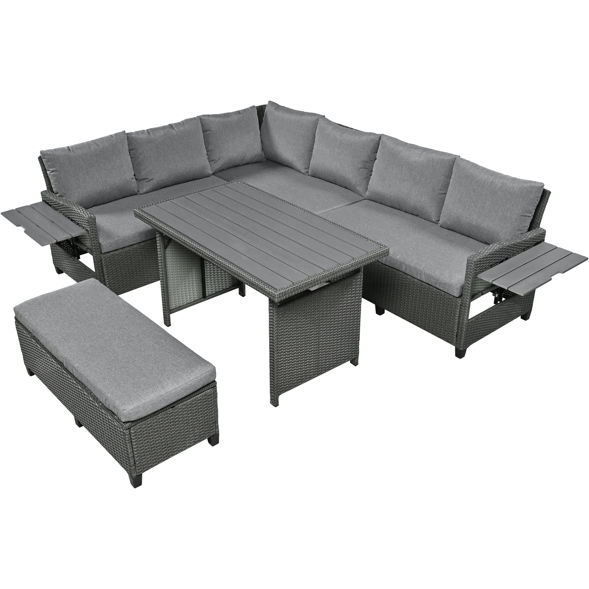 TOMAX 5-Piece Outdoor Patio Rattan Sofa Set
