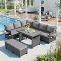 TOMAX 5-Piece Outdoor Patio Rattan Sofa Set