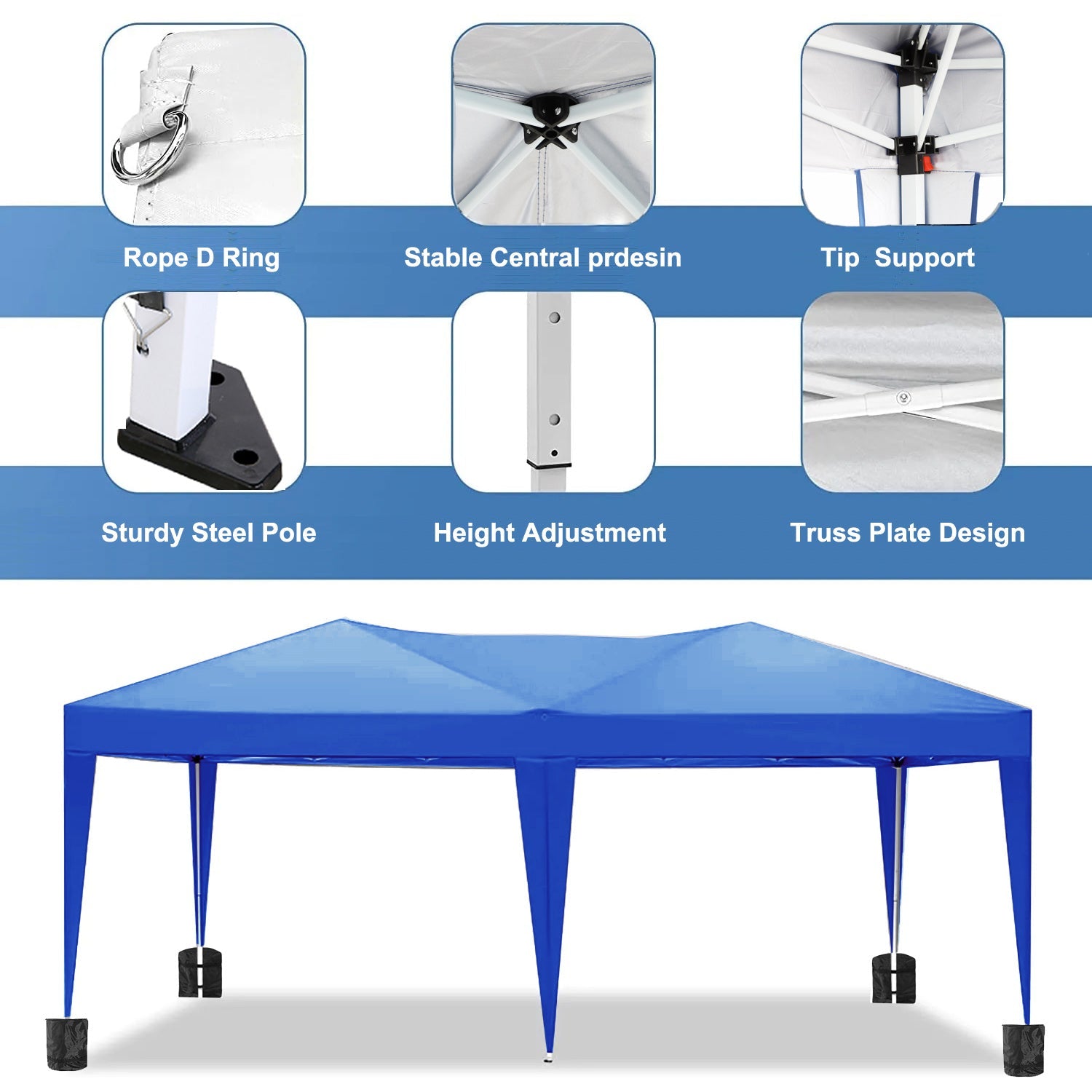 10'x20' EZ Pop Up Canopy Outdoor Portable Party Folding Tent