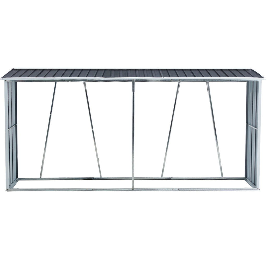 Firewood Rack with Roof - Outdoor Log Storage