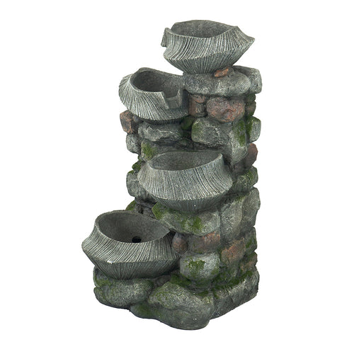 19" Indoor Outdoor Stone Water Fountain