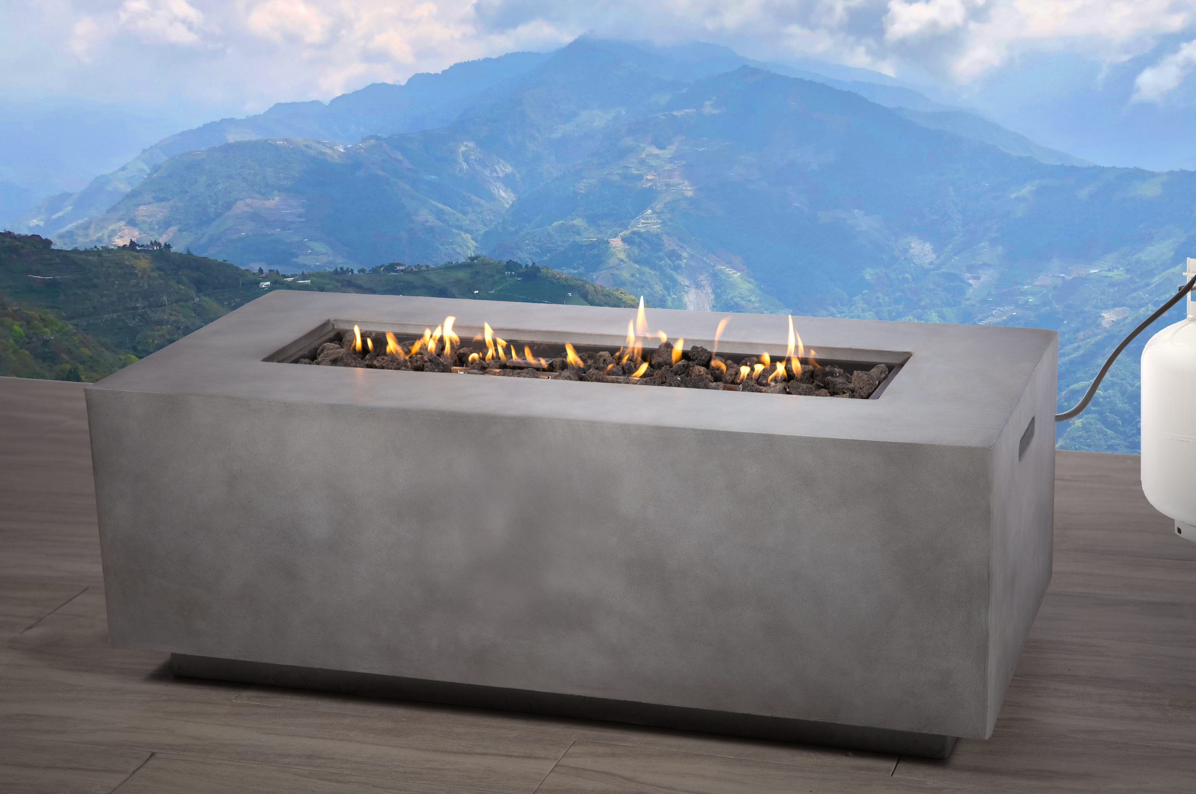 Concrete Propane Outdoor Fire Pit Table