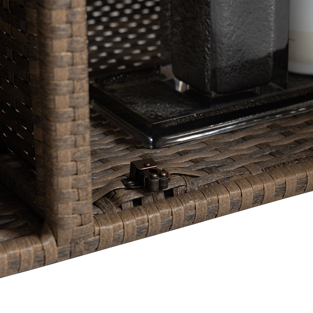 Outdoor Wicker Bar Cart - Stylish Serving Solution