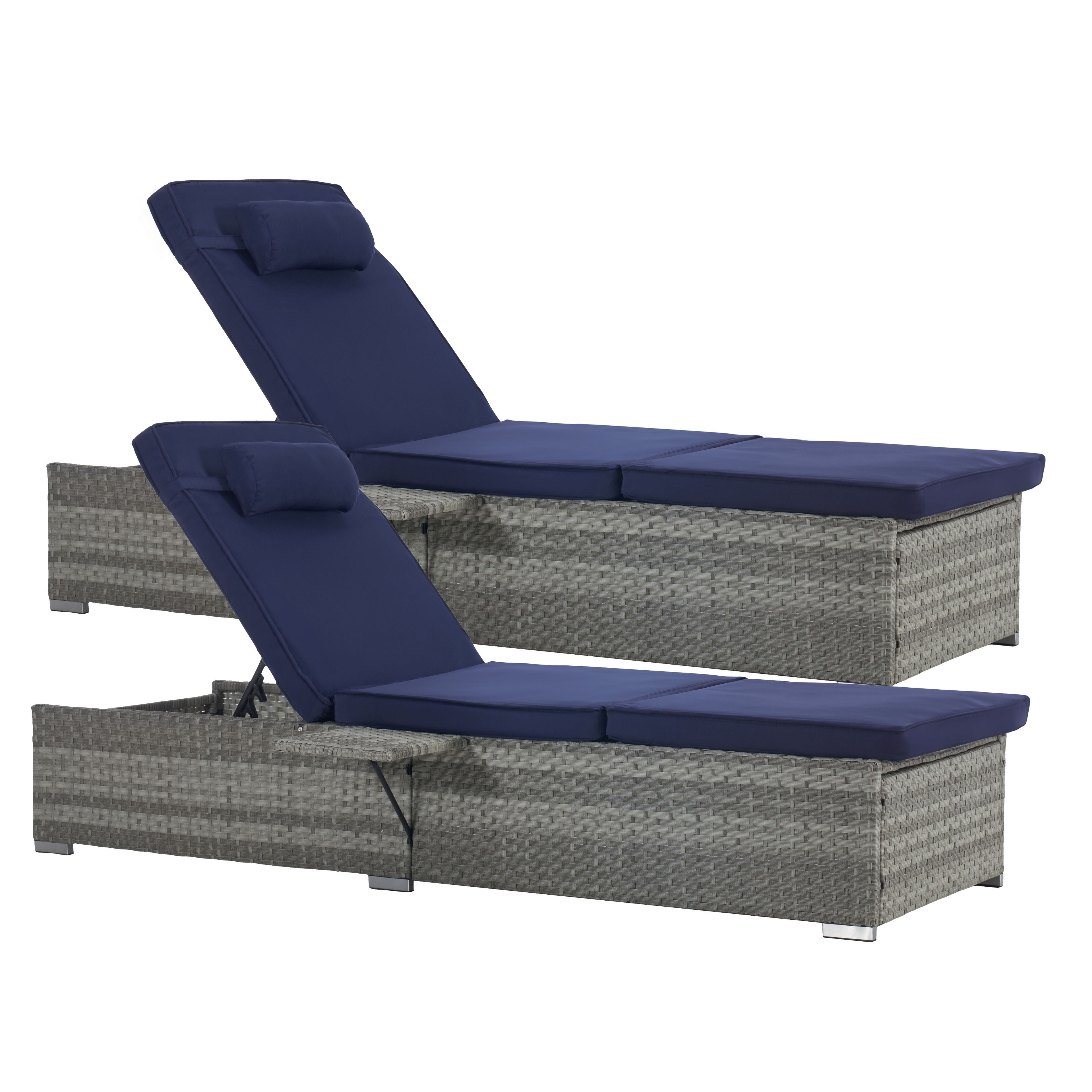 Outdoor PE Rattan Furniture Deck Chair
