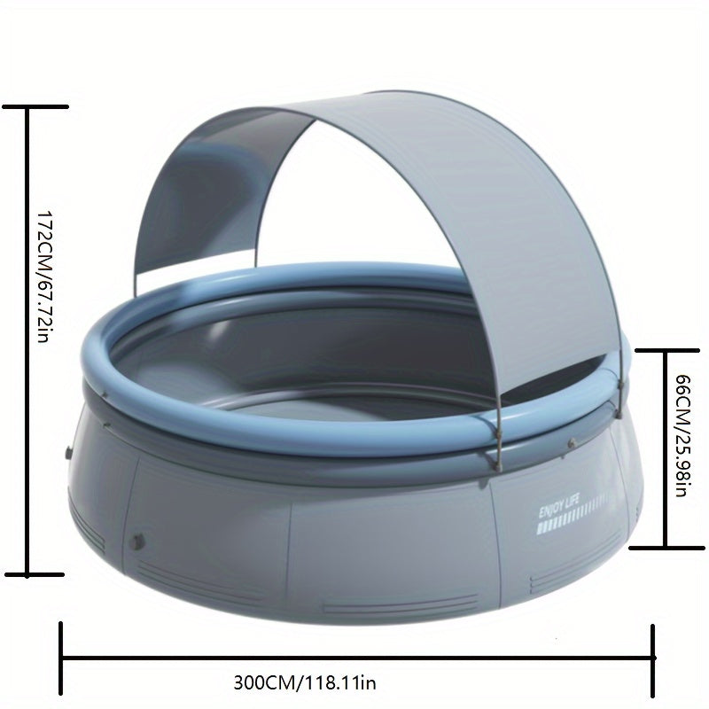 Outdoor Inflatable Swimming Pool - 118.11in Diameter