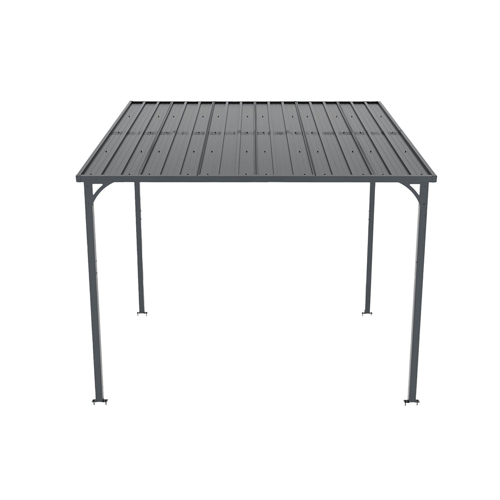 Outdoor Metal Pergola 8' x 10' with Inclined Roof