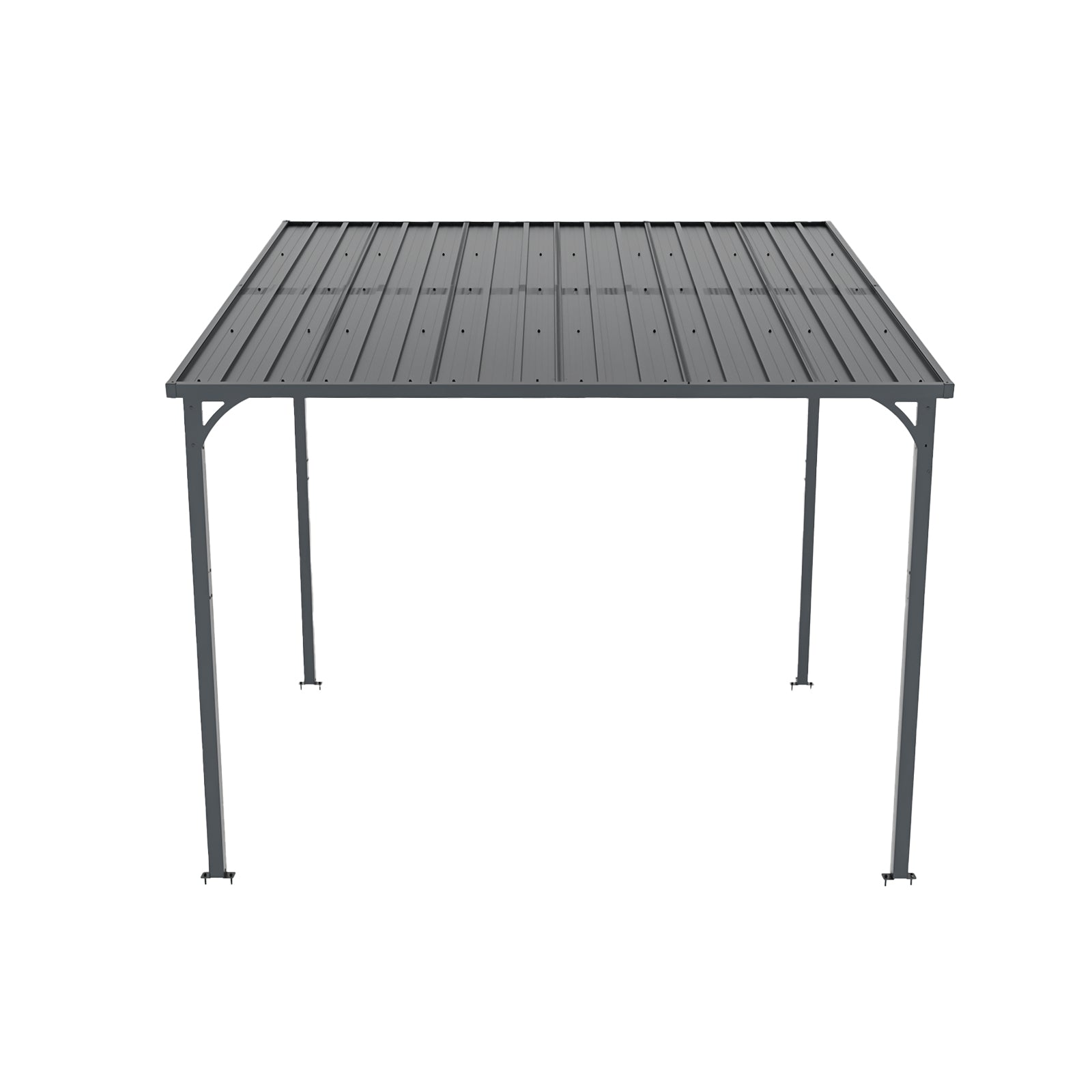 Outdoor Metal Pergola 8' x 10' with Inclined Roof