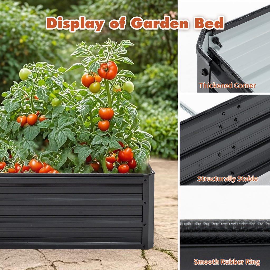 Metal Raised Garden Bed Outdoor Planter Box