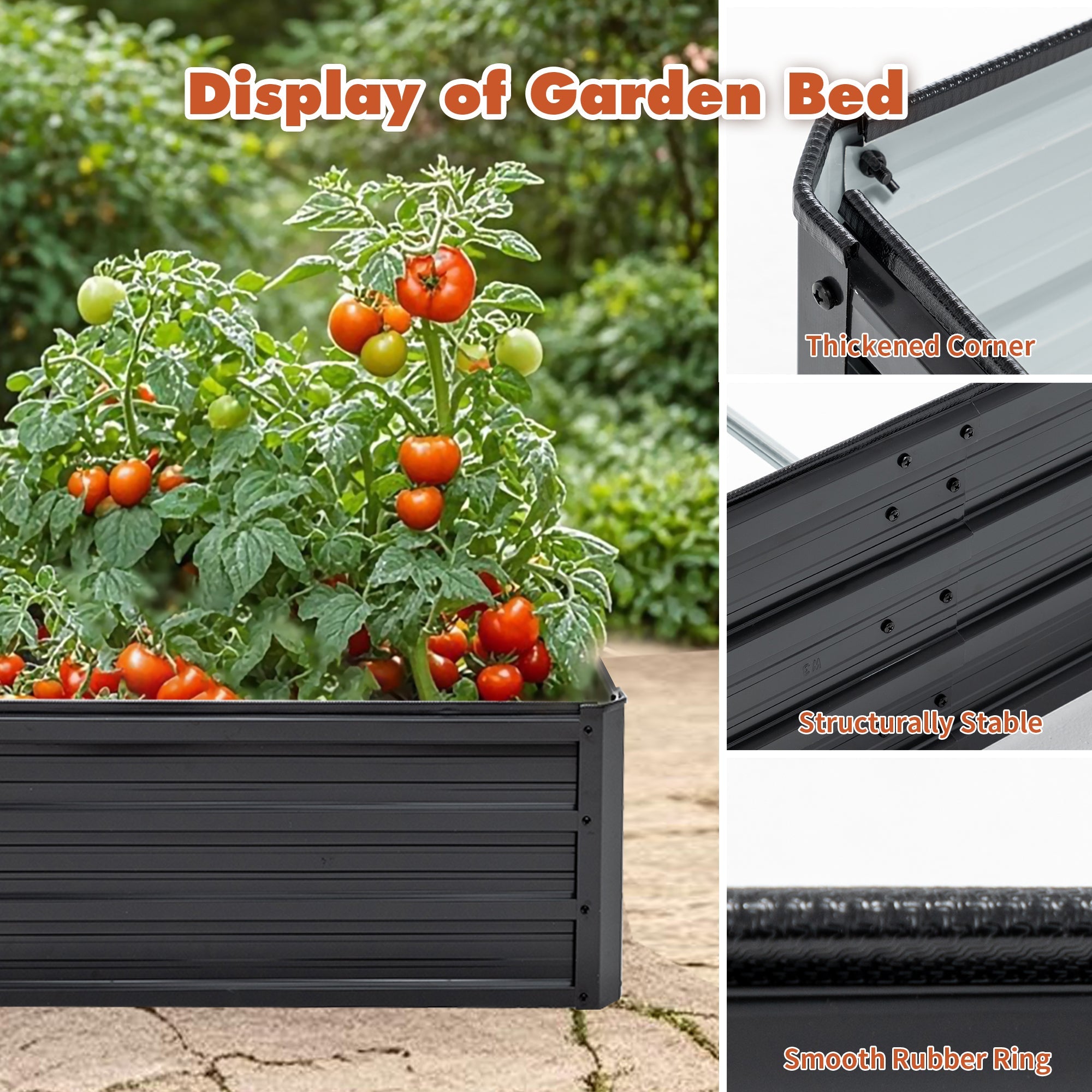 Metal Raised Garden Bed Outdoor Planter Box