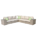 Outdoor Wicker 6-Person Sofa Set with Cushions