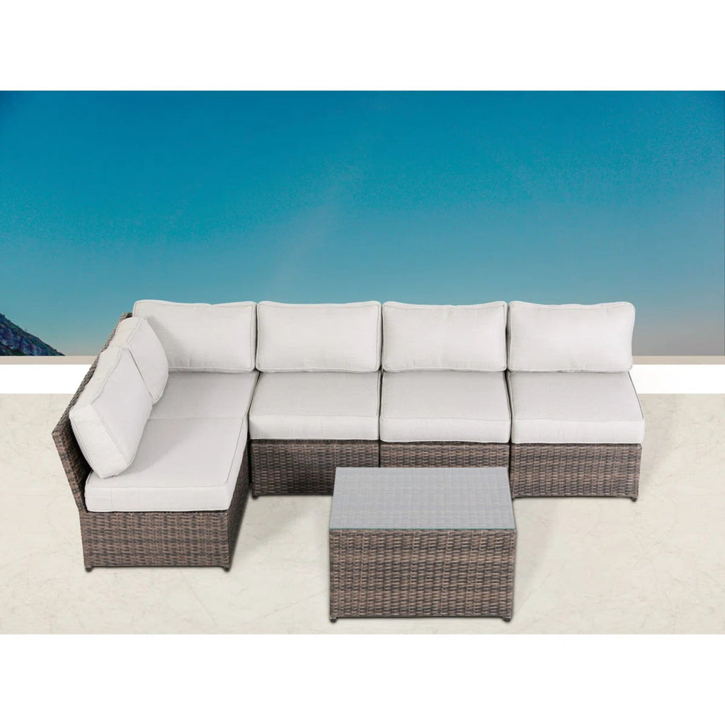 4-Person Outdoor Wicker Seating Set with Cushions – Fully Assembled