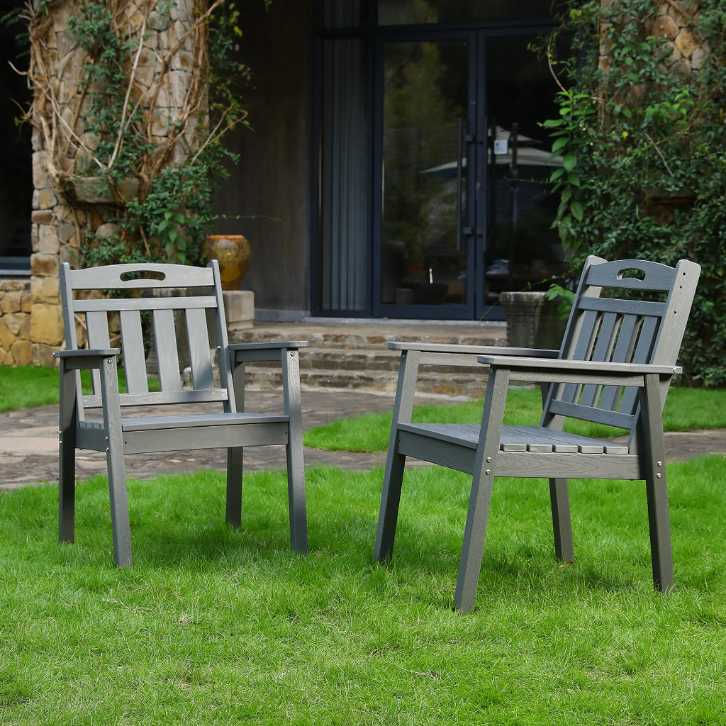 HDPE Outdoor Terrace Dining Chair Set