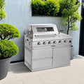 Gas Grill with Four Burners - Stainless Steel Outdoor Kitchen Islands