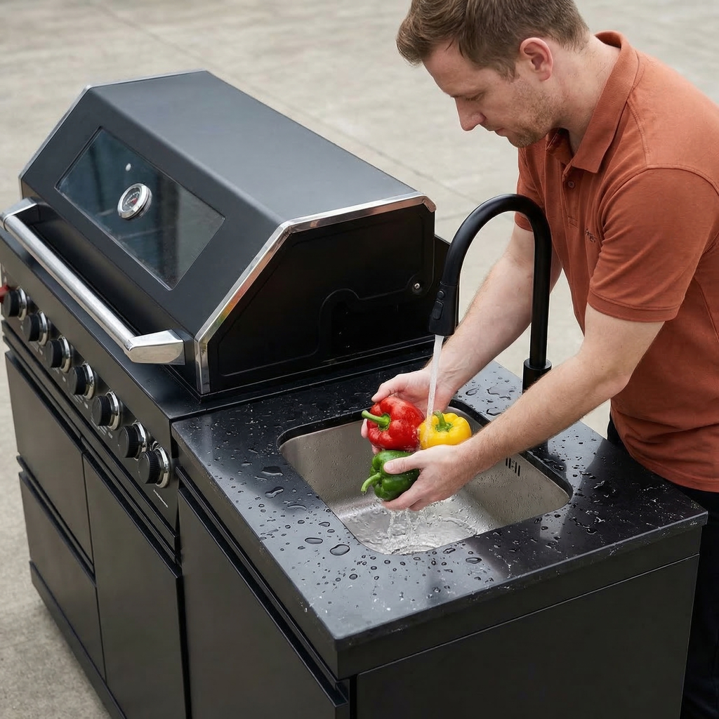 62.6 Inch 6-Burner Deluxe Stainless Steel Propane Gas Outdoor Kitchen Grill