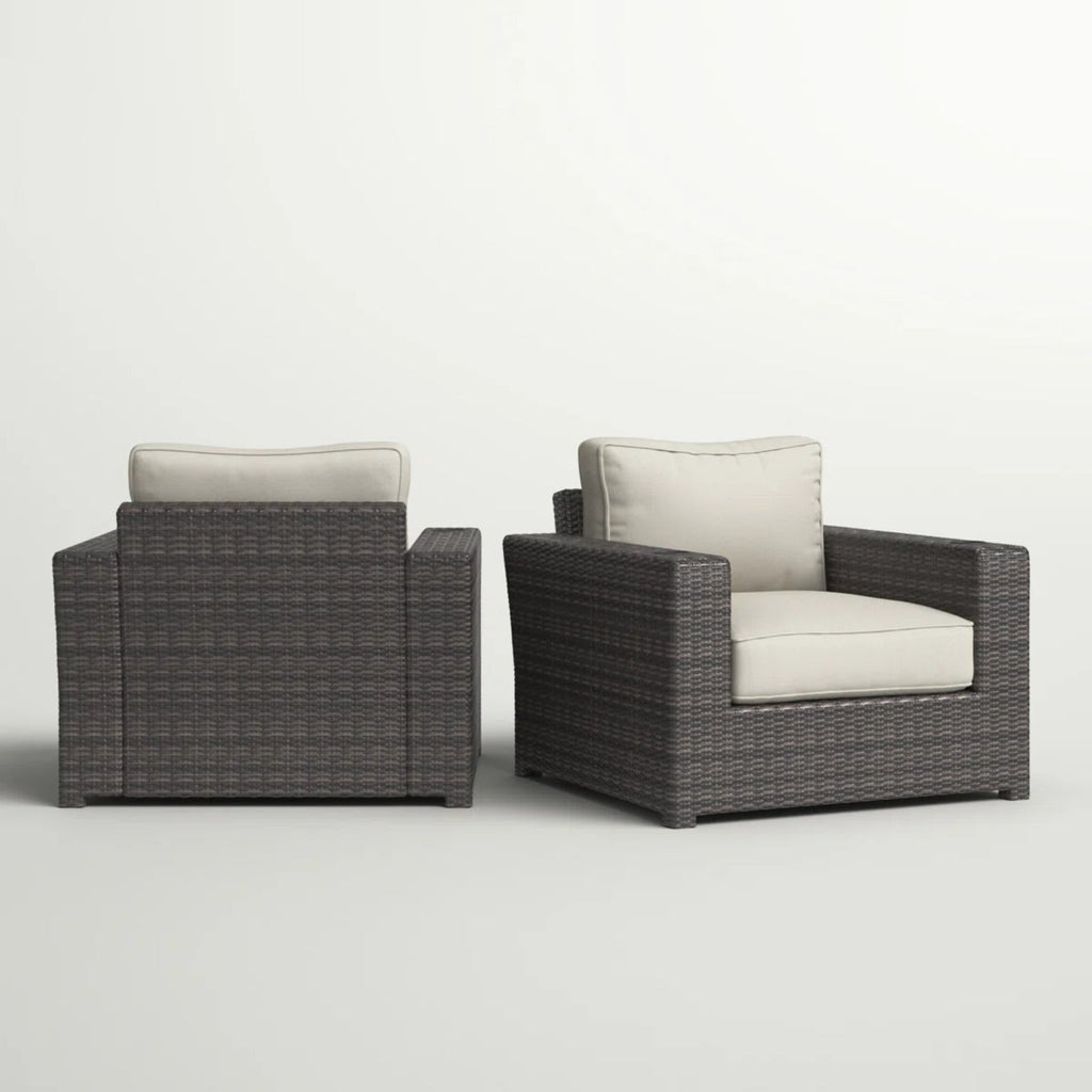 LSI Fully Assembled Outdoor Armchairs with Cushions (Set of 2)