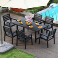 HDPE Outdoor Patio Dining Set - Table and 6 Chairs