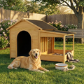 60.2" Large Outdoor Dog House with Insulated Liner