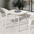 Santorini 33.5" Square Outdoor Patio Table Aluminum