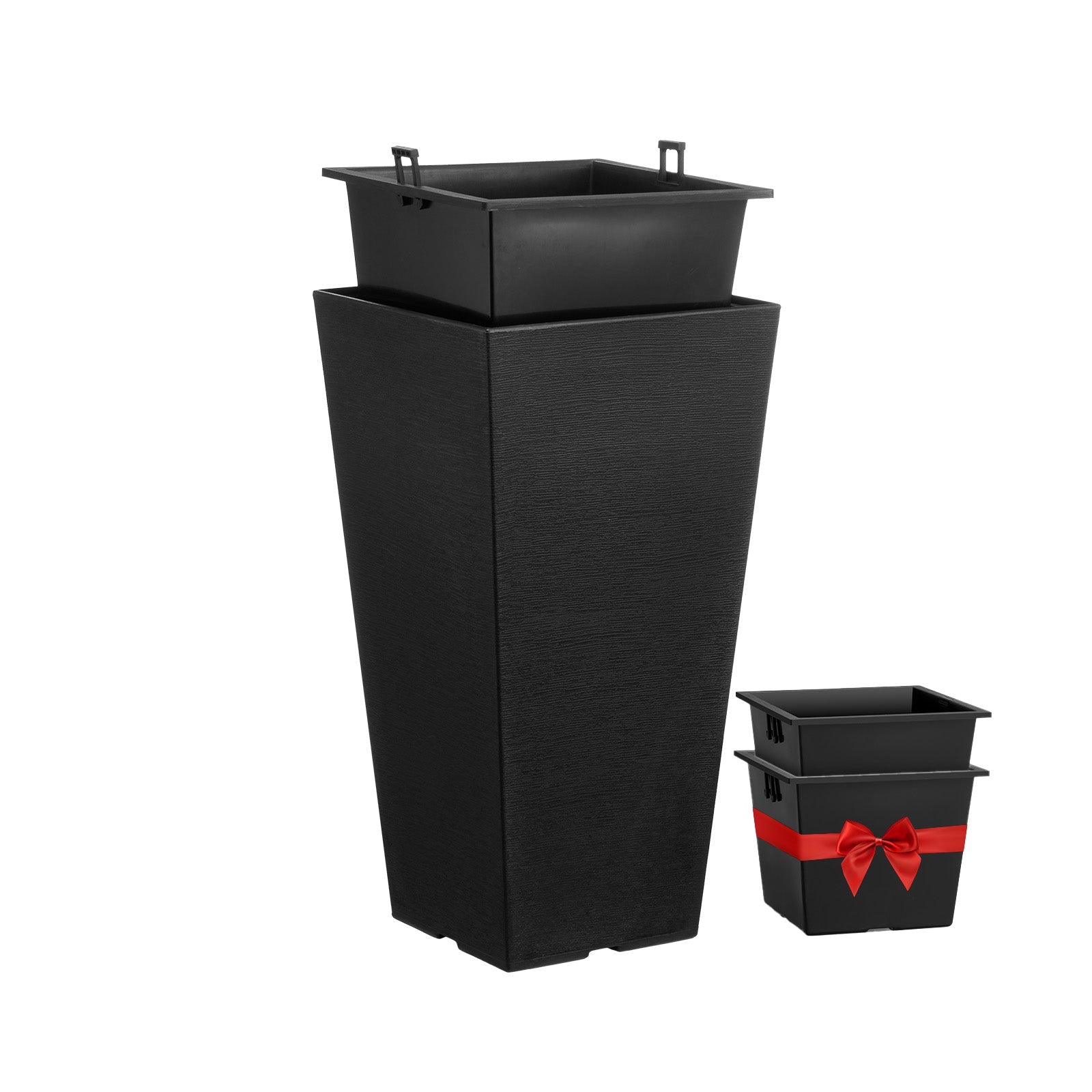 Set of 2 Tall Outdoor Planters - 22 Inch