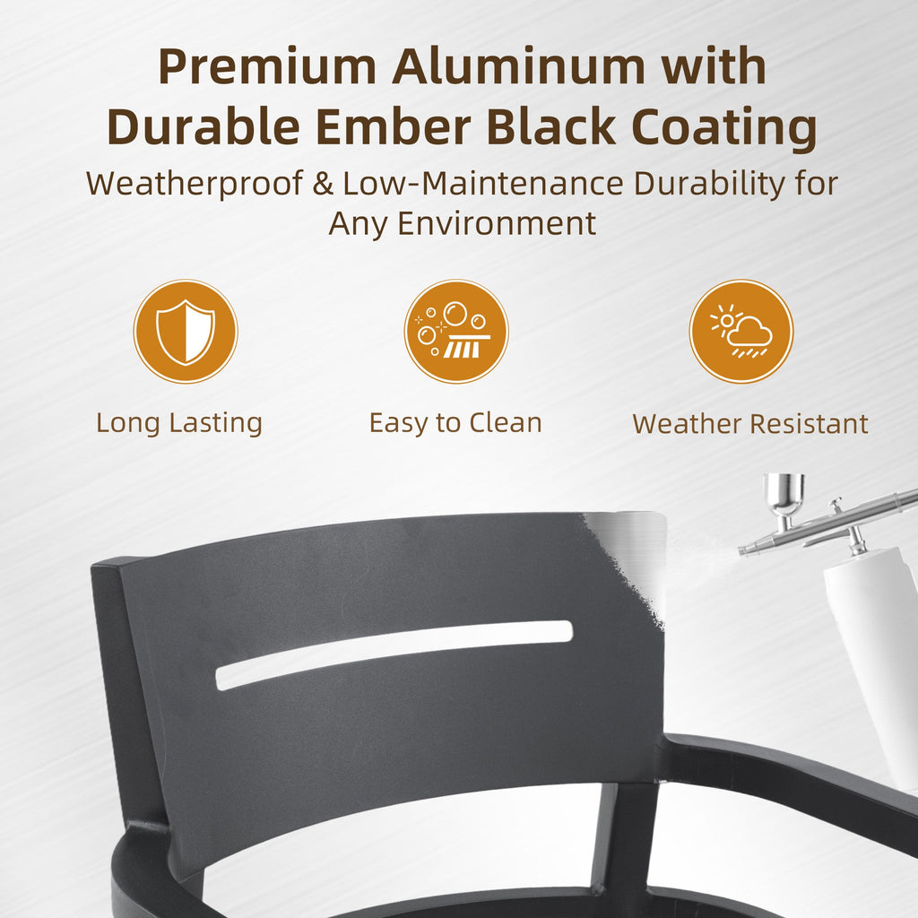 5-Piece Outdoor Pedestal Dining Set