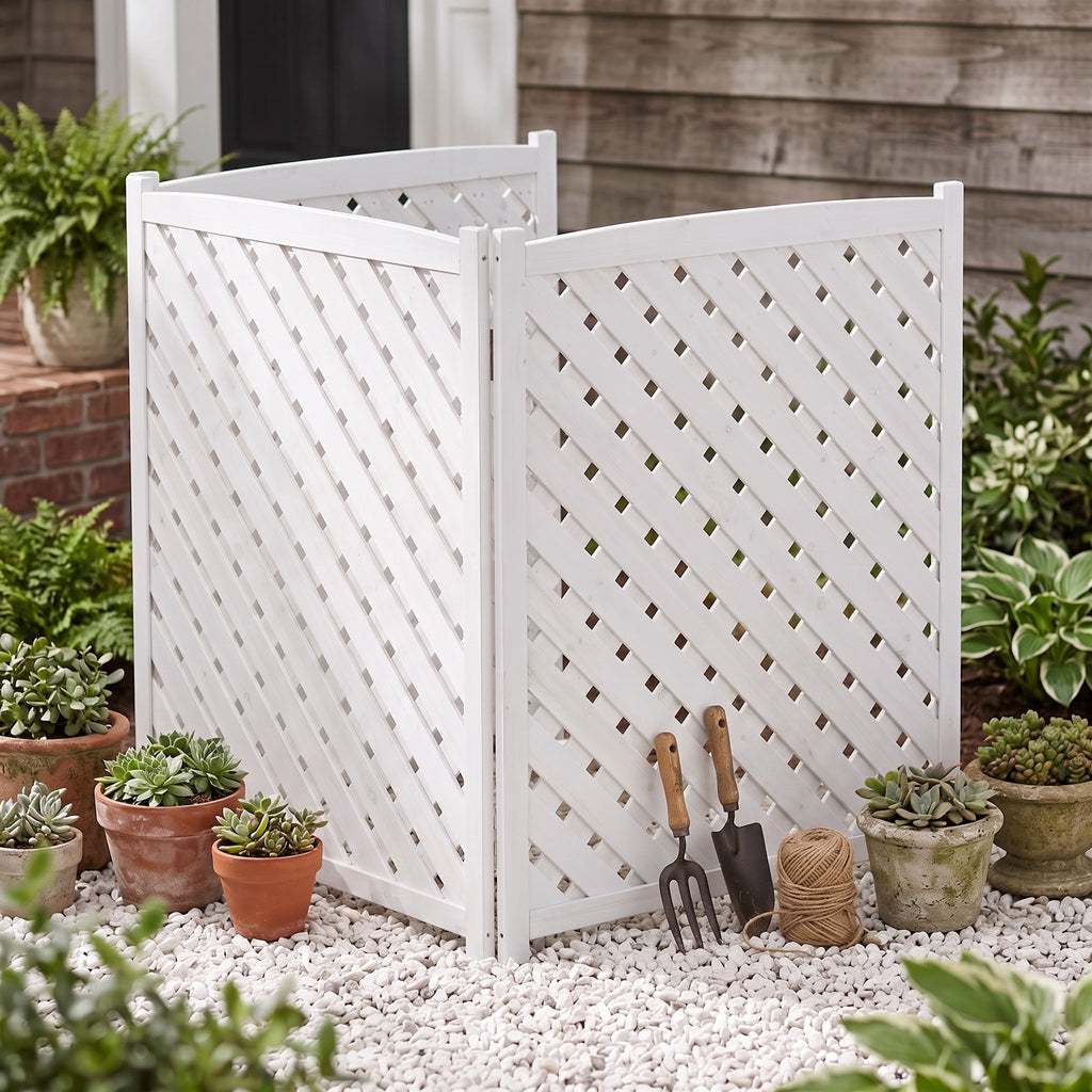 3-Panel Outdoor Air Conditioner Fence Screen