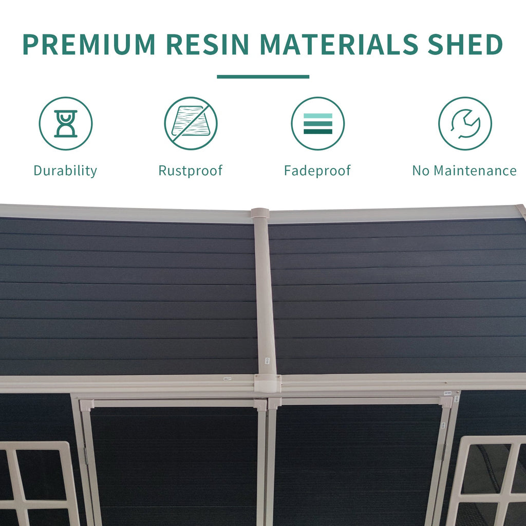 8x4ft Outdoor Resin Garden Shed