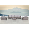 LSI Fully Assembled Outdoor Wicker Seating Group for 6 with Cushions