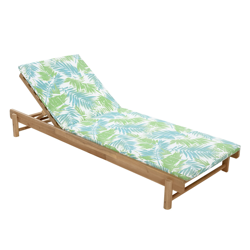 Light Teak Acacia Wood Chaise Lounge Set