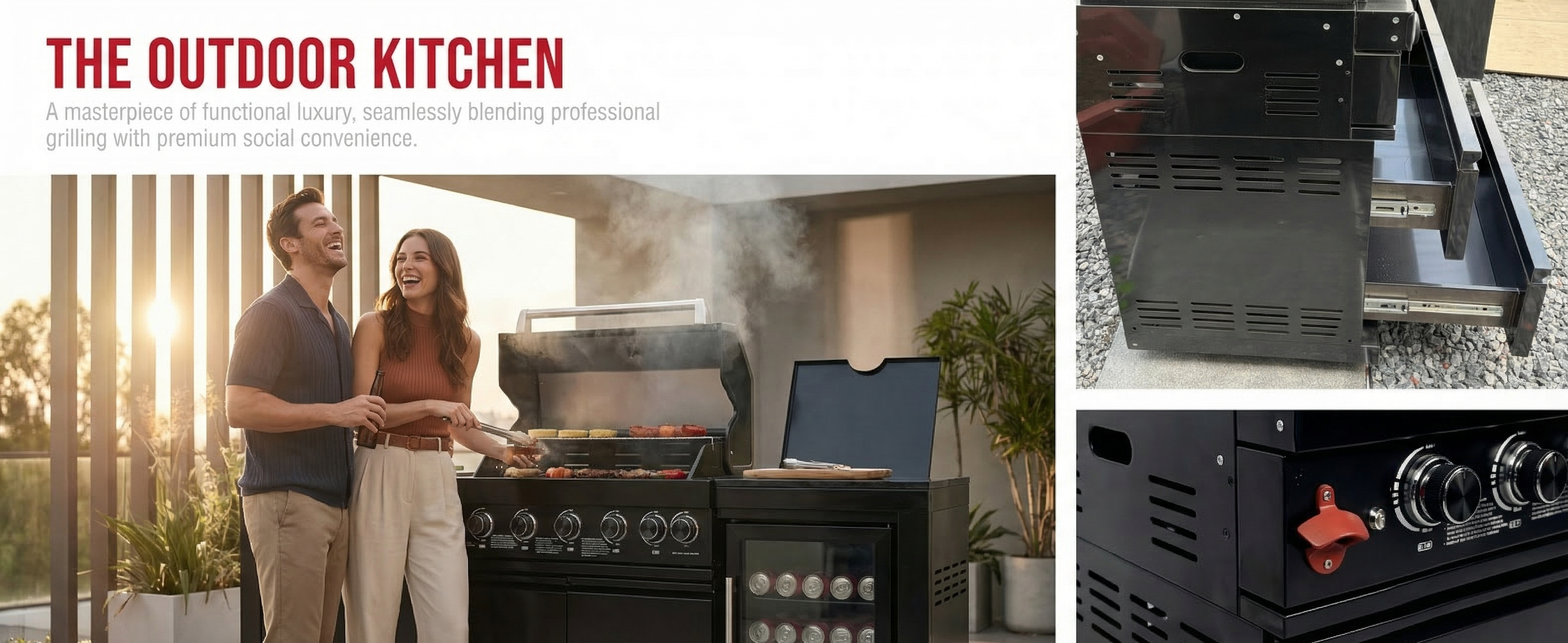 6-Burner Propane Gas Grill & Outdoor Kitchen Essentials