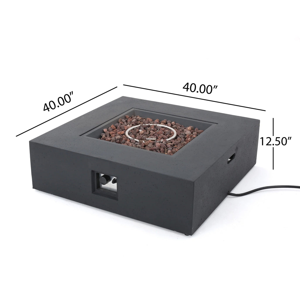 Outdoor 50000 BTU Propane Fire Pit - Dark