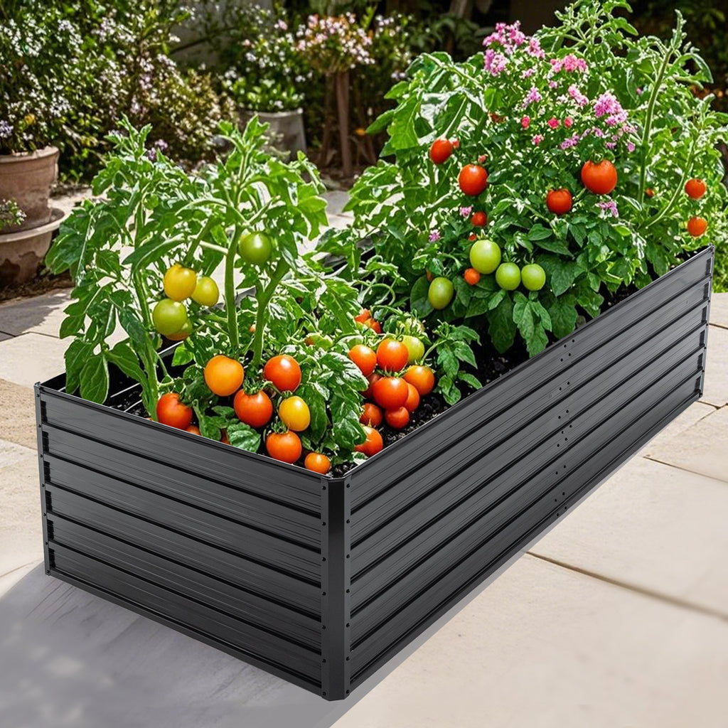 Metal Raised Garden Bed Outdoor - 7.2x3.6x2 FT