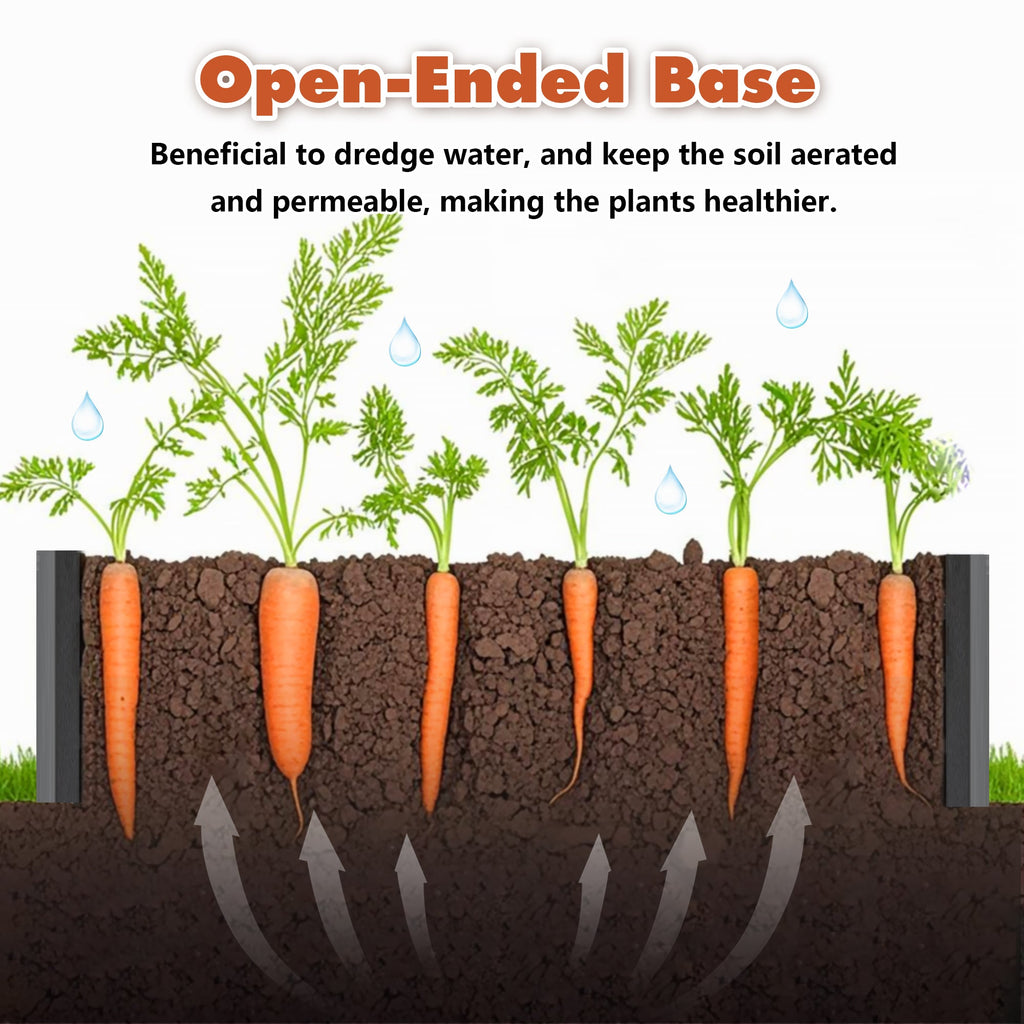 Metal Raised Garden Bed Outdoor - 7.2x3.6x2 FT