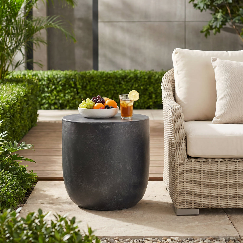 Outdoor Lightweight Concrete Side Table
