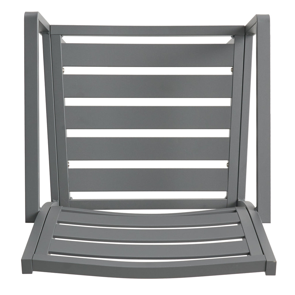 Outdoor Modern Aluminum Dining Chair Set of 2