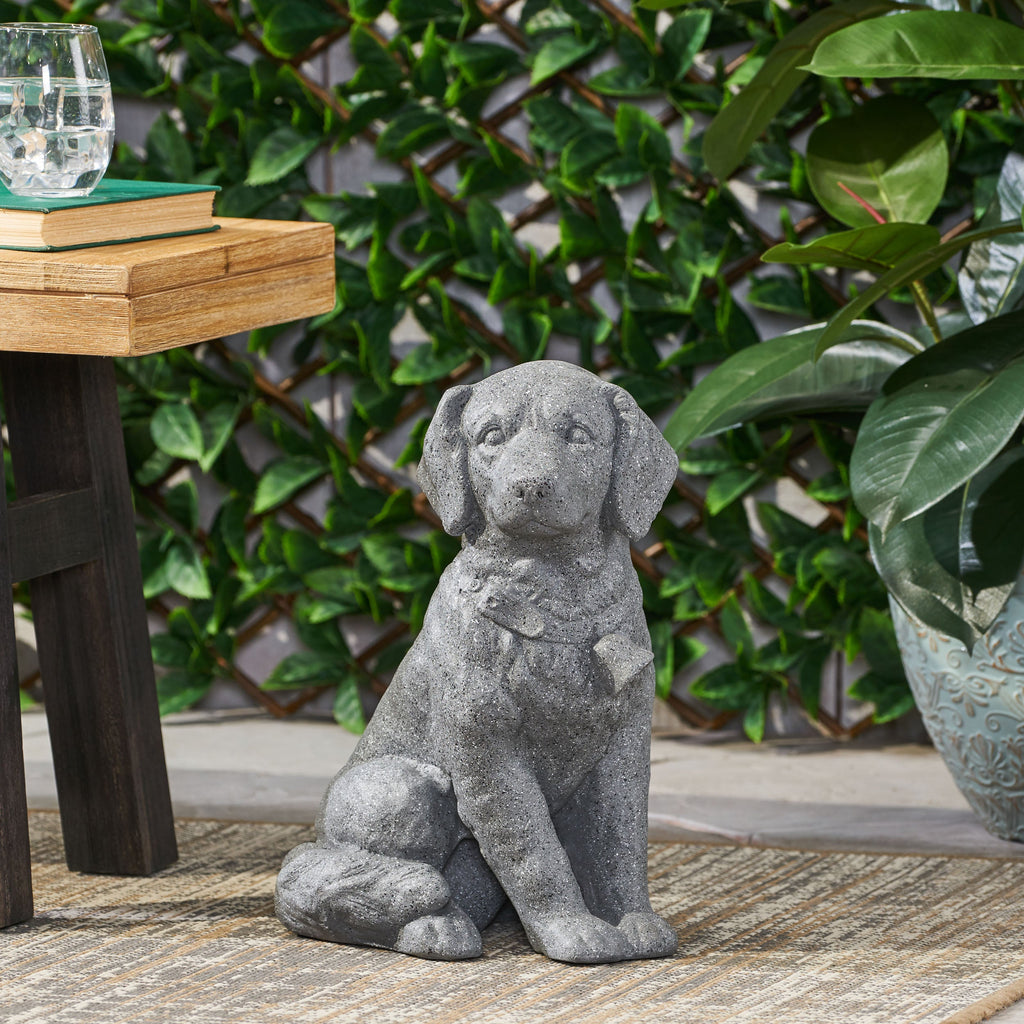 MGO Dog Statue - Outdoor Dog Statue in Stone