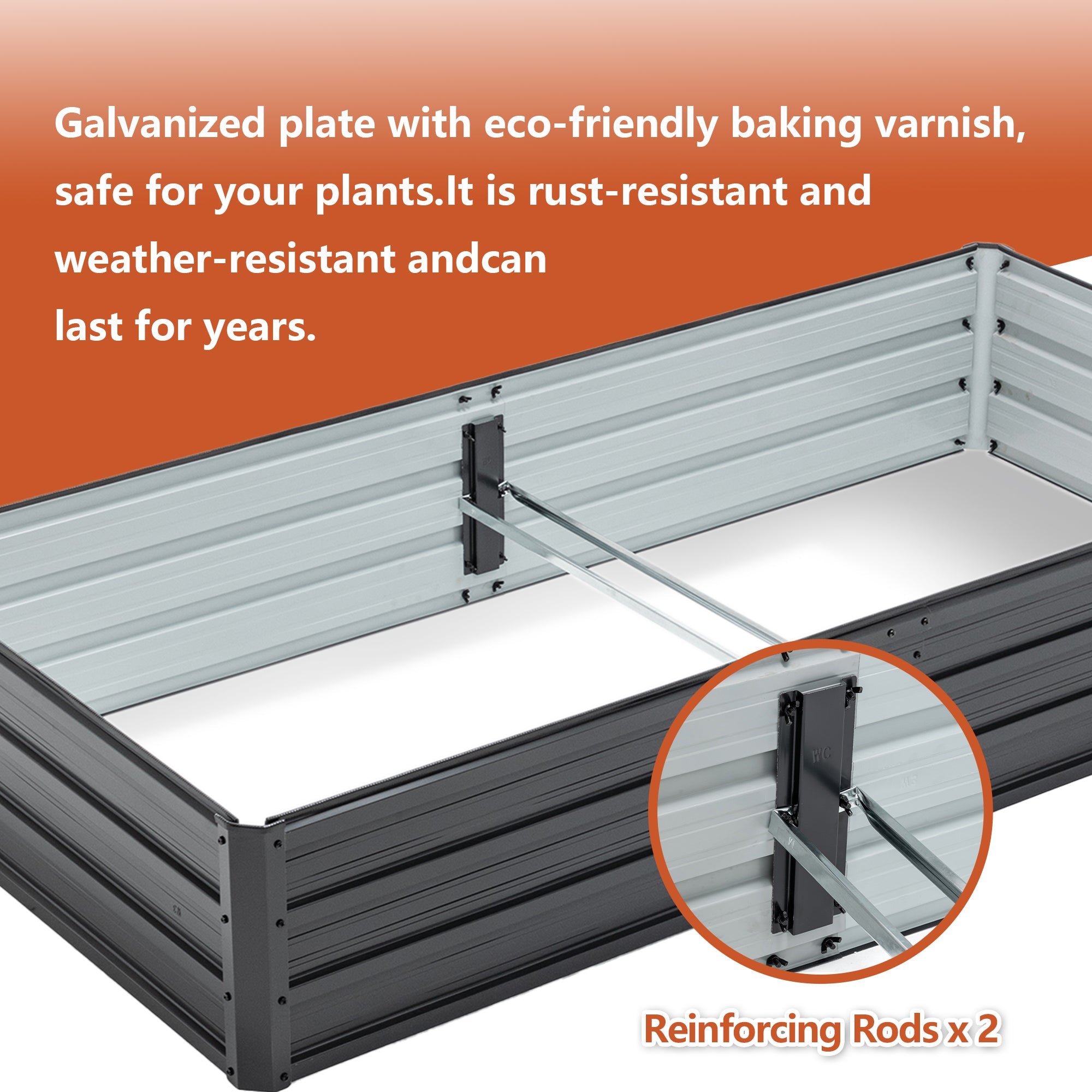 Metal Raised Garden Bed Outdoor Planter Box
