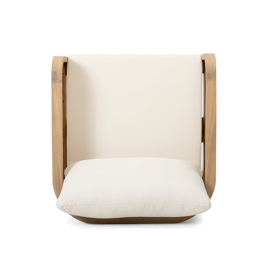 Outdoor Acacia Wood Patio Club Chair