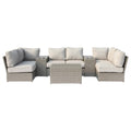 Outdoor Wicker Seating Group for 4 – Pre-Assembled with Cushions