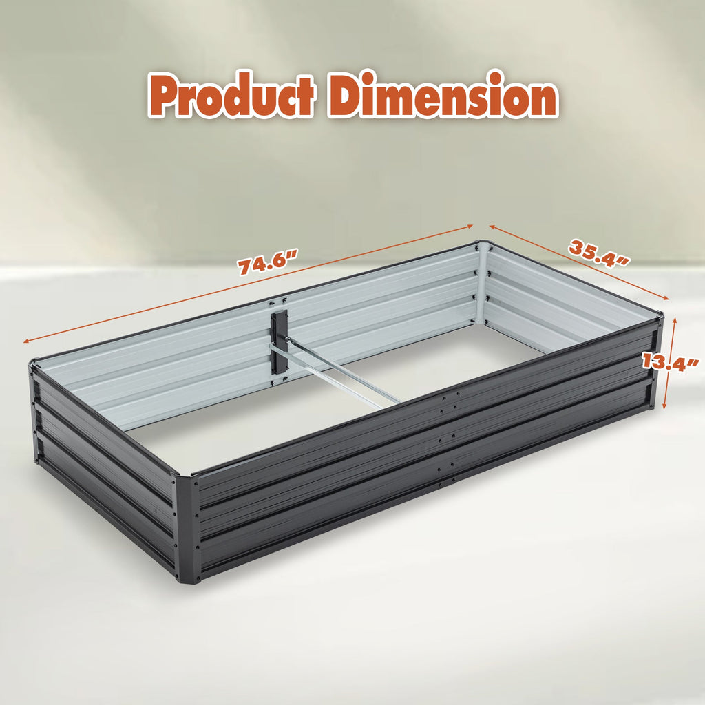 Metal Raised Garden Bed Outdoor Planter Box