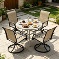 Outdoor Patio Furniture Set with 360° Swivel Chairs