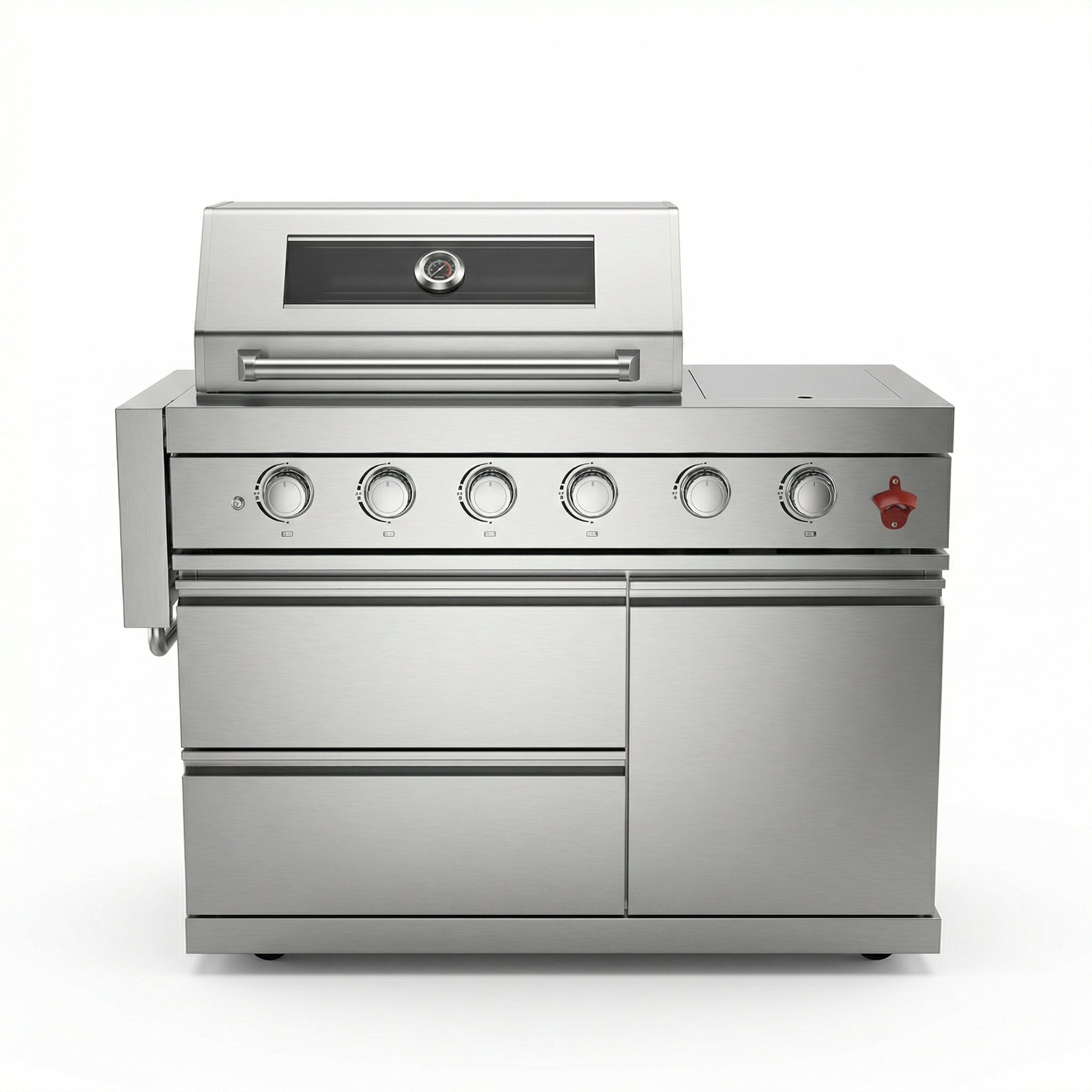 75300 BTU 6 Burners Deluxe Stainless Steel Gas Outdoor Kitchen Barbecue Island Grill