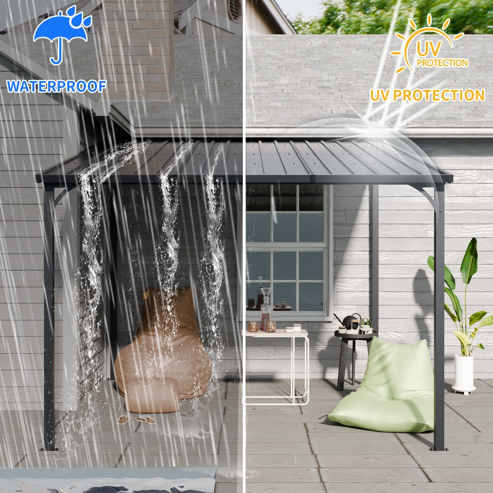 Outdoor Pergola - 10' x 10' Hardtop Gazebo